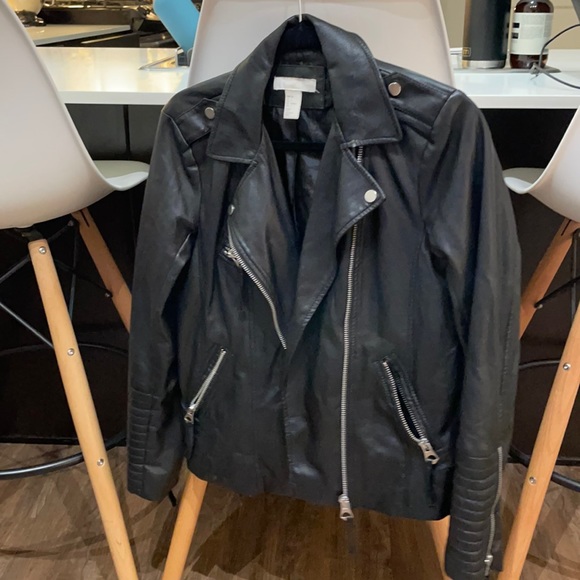 H&M Jackets & Coats Hm Black Leather Jacket Poshmark